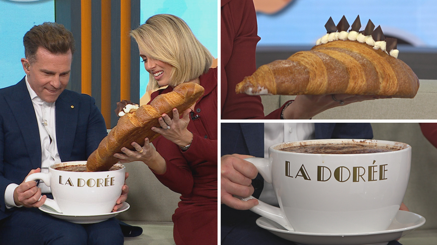 Sydney caf's giant croissant that weighs 1.2kgs